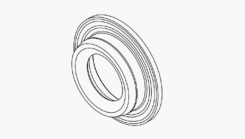 真空密封 VS26，PTFE 底座，NBR O 形圈，符合 FDA 标准